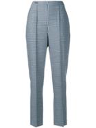 Fendi Cropped High-waisted Trousers - Blue