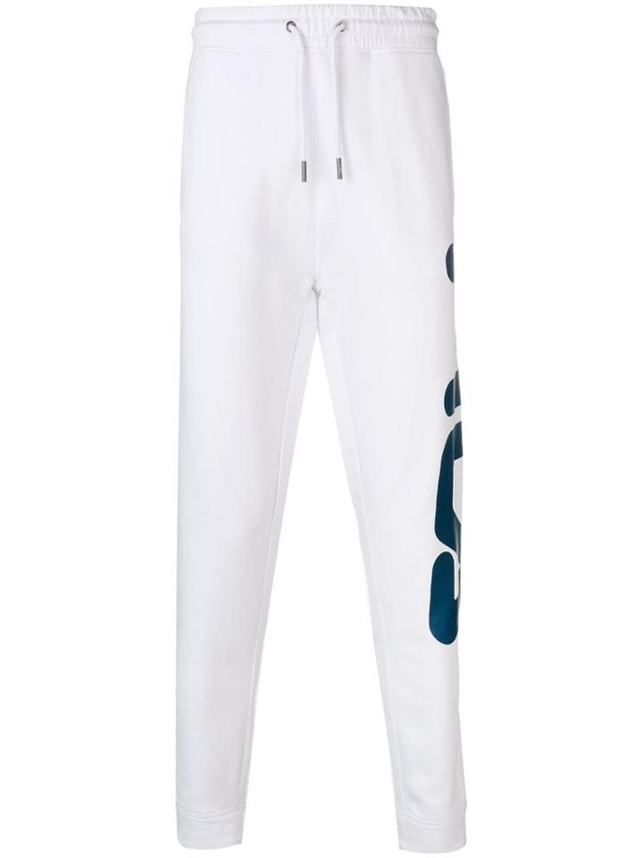Fila Logo Print Track Pants - White