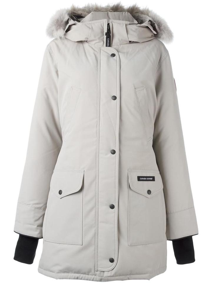 Canada Goose Hood Detail Parka Coat, Women's, Size: Xs, Grey, Polyester/cotton/nylon/feather Down