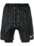 Nike Crinkled Running Shorts - Black