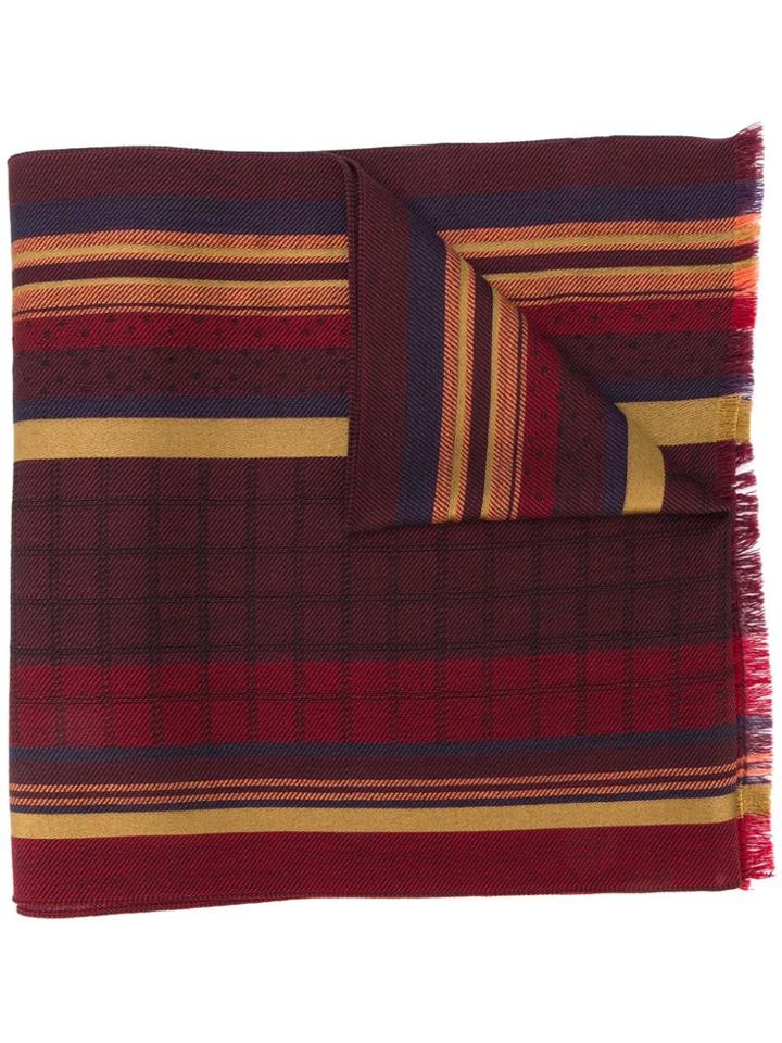 Paul Smith Multi-print Scarf - Red