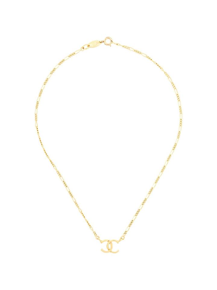 Chanel Pre-owned 1982 Interlocking Cc Necklace - Gold