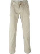 Jacob Cohen Straight Leg Trousers, Men's, Size: 36, Nude/neutrals, Cotton/modal/spandex/elastane