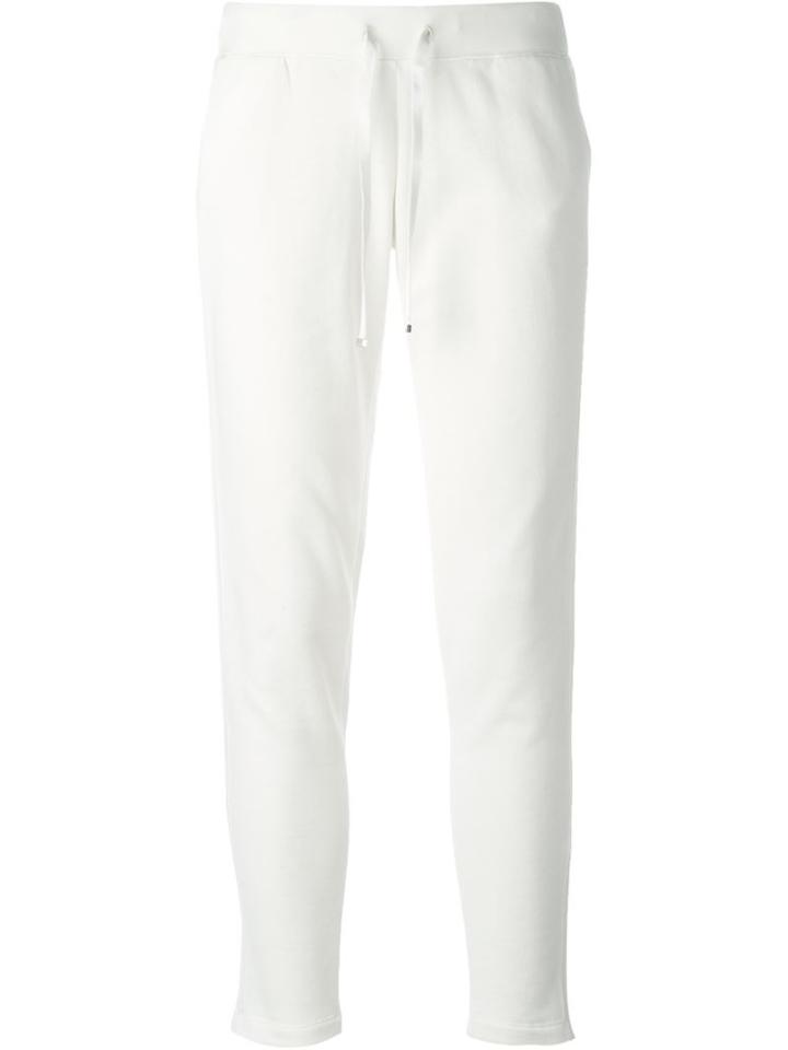 Moncler Slim Track Pants, Women's, Size: M, White, Cotton