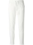 Moncler Slim Track Pants, Women's, Size: M, White, Cotton
