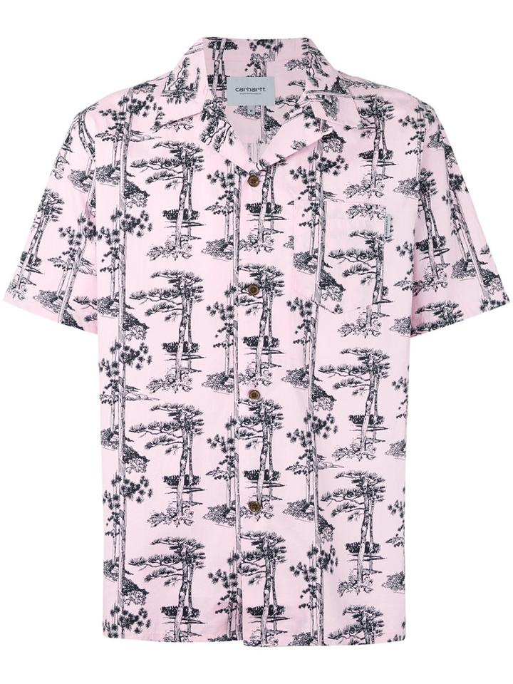 Carhartt - Pine Tree Print Shirt - Men - Cotton - L, Pink/purple, Cotton