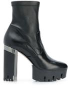 Le Silla Stretch Ankle Boots - Black