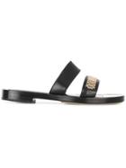 Lanvin Chain Detail Strap Sandals - Black