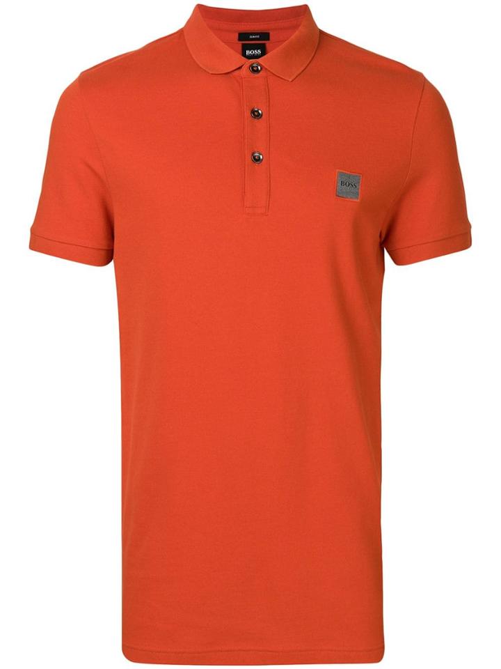 Boss Hugo Boss Embroidered Logo Polo Shirt - Orange