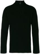 Roberto Collina Zipped Neck Jumper - Black