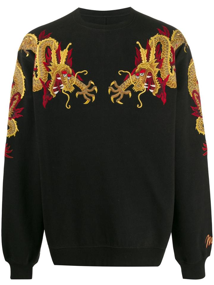 Maharishi Dragon Embroidered Sweatshirt - Black