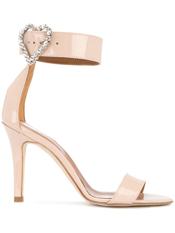 Paris Texas Heart Buckle Sandals - Nude & Neutrals