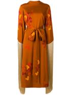 Ellery Fringed Kimono Dress - Yellow & Orange