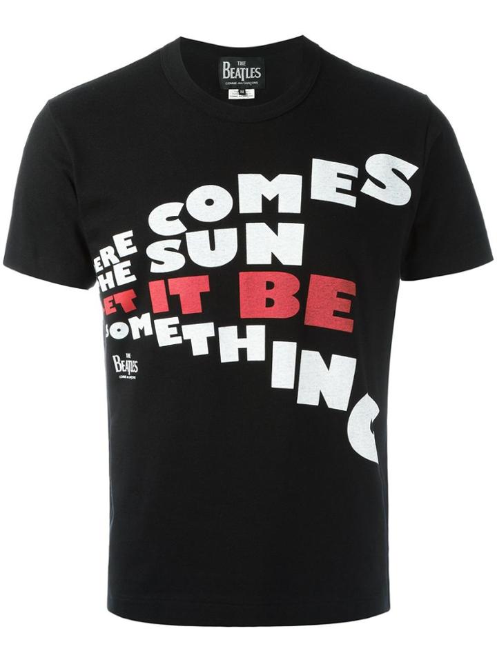 The Beatles X Comme Des Garçons Here Comes Print T-shirt - Black