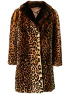 A.n.g.e.l.o. Vintage Cult 1960's Leopard Print Fur Coat - Brown