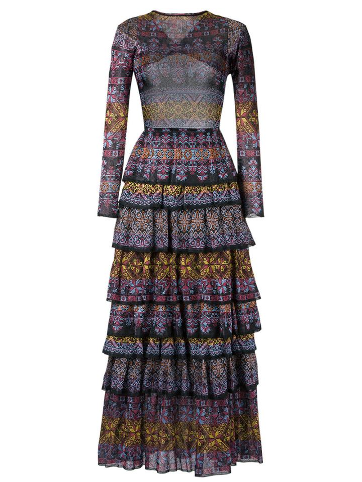 Knit Maxi Dress - Women - Viscose - M, Pink/purple, Viscose, Cecilia Prado