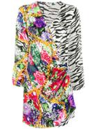 Rixo London Floral Zebra Print Mini Dress - White