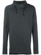 Transit Drawstring High Neck T-shirt, Men's, Size: Medium, Grey, Cotton