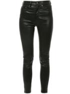 Rag & Bone Skinny Leather Trousers - Black
