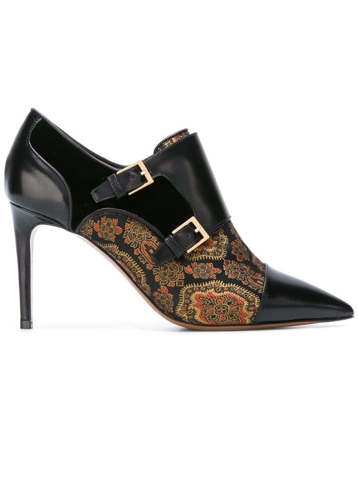 Etro Double Buckle Ankle Pumps - Black