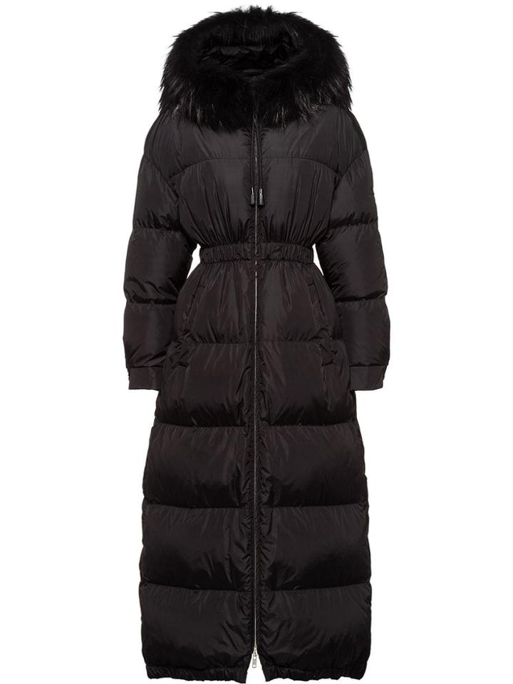 Prada Long Puffer Jacket - Black
