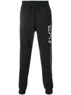 Ea7 Emporio Armani Tapered Leg Tracksuit Bottoms - Black