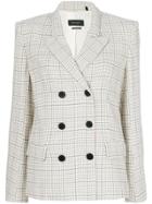 Isabel Marant Checked Double-breasted Blazer - Nude & Neutrals