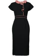 Roksanda Contrast Ruffle Trim Dress - Black