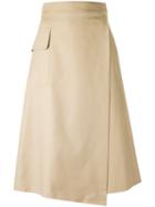 Andrea Marques Wrap Style Skirt, Women's, Size: 38, Nude/neutrals, Cotton/spandex/elastane