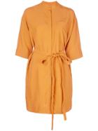 Co Belted Shirt Dress - Orange