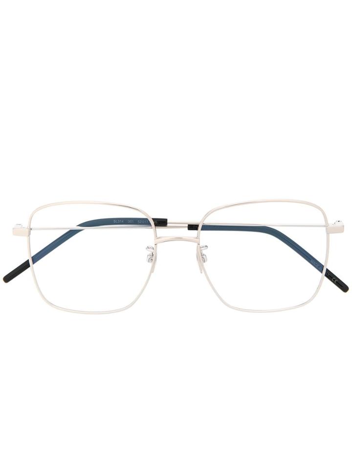 Saint Laurent Eyewear Sl314 Square-frame Glasses - Silver