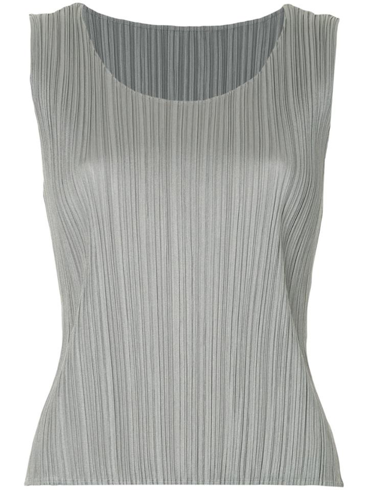 Issey Miyake Vintage Pleated Tank Top - Grey