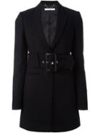 Givenchy Belted Short Coat, Women's, Size: 40, Black, Polyamide/wool/viscose