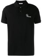 Moncler Logo Print Polo Shirt - Black