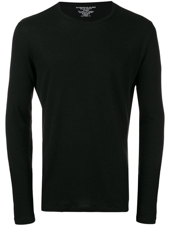 Majestic Filatures Crew Neck Tee - Black