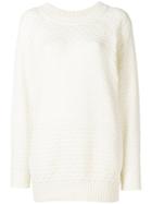 See By Chloé Chunky Knit Longline Sweater - White