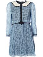 Coach Geometric Print Semi-sheer Dress - Blue