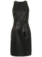 Nk Cut Out Details Leather Dress - Black
