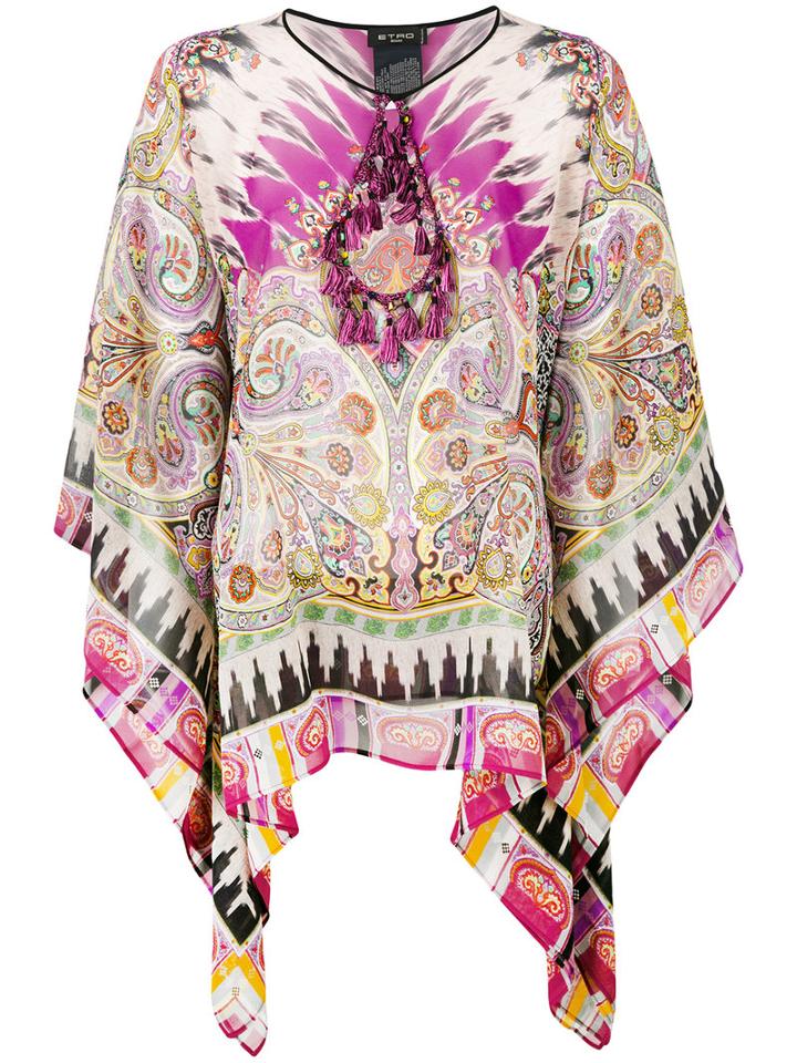 Etro Tassel Detail Tunic, Women's, Silk/viscose/glass