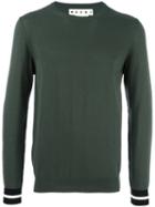 Marni Striped Cuff Jumper, Size: 50, Green, Cotton