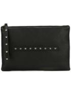 Red Valentino Star Studded Clutch, Women's, Black, Leather