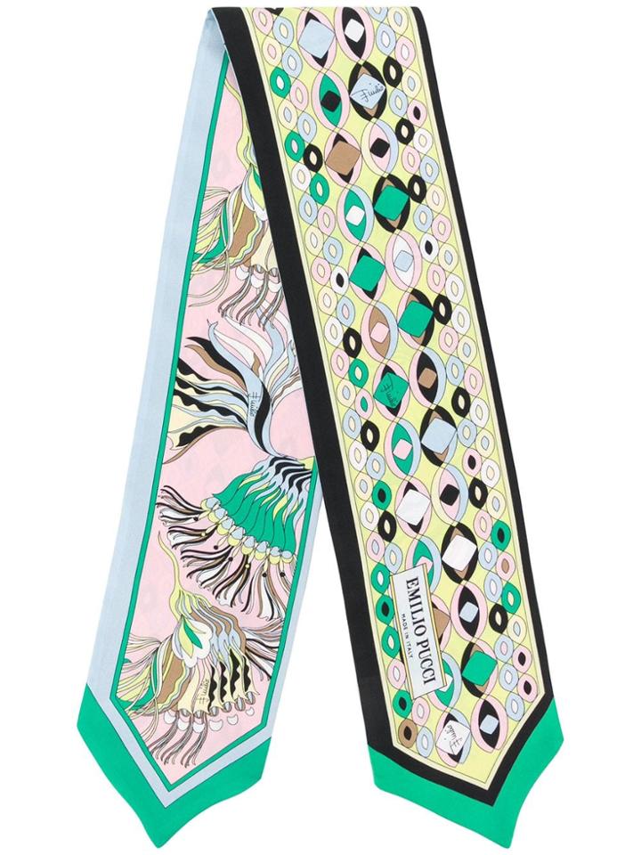 Emilio Pucci Multi-print Scarf - Green