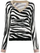Liu Jo Zebra Knit Jumper - Black