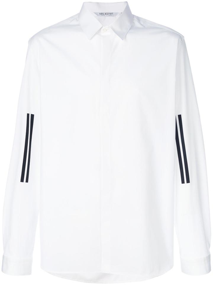 Neil Barrett Classic Shirt With Stripes On Sleeves - White