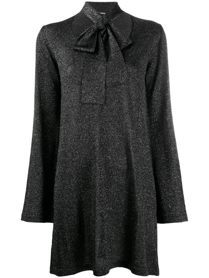 P.a.r.o.s.h. Glitter Scarf-detailed Jumper - Black
