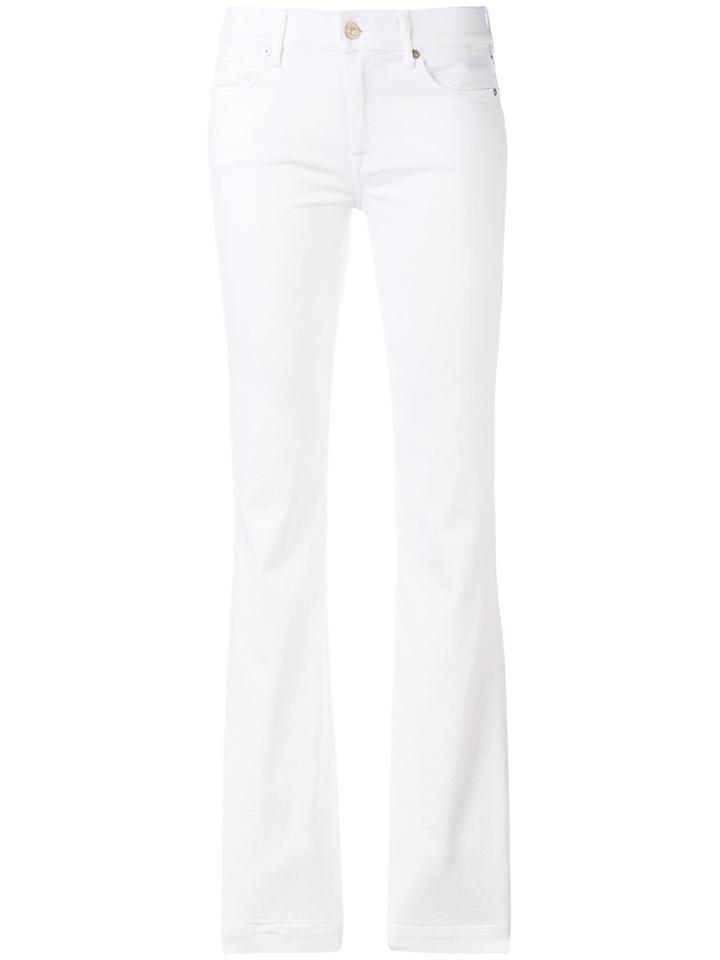 7 For All Mankind Flared Skinny Jeans - White