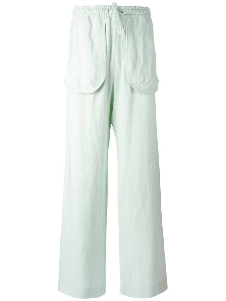Qasimi - External Pockets Straight Trousers - Men - Linen/flax/viscose - 29, Green, Linen/flax/viscose