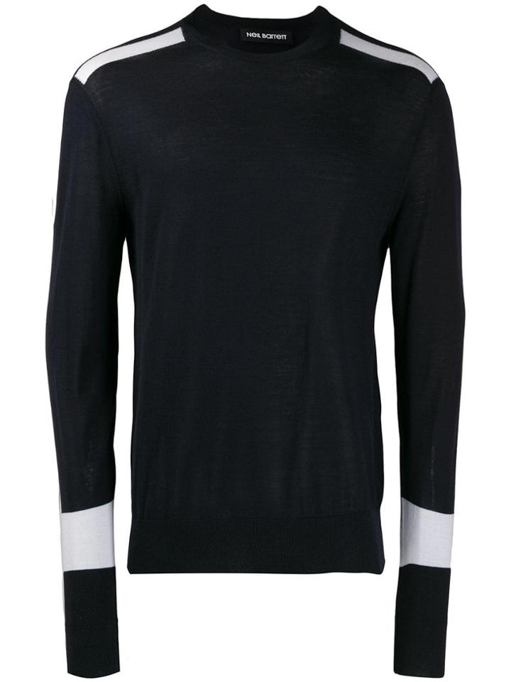 Neil Barrett Contrast Panel Sweater - Blue