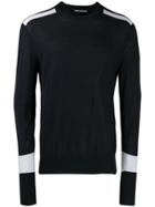 Neil Barrett Contrast Panel Sweater - Blue