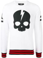 Hydrogen Skull Print Sweatshirt - White